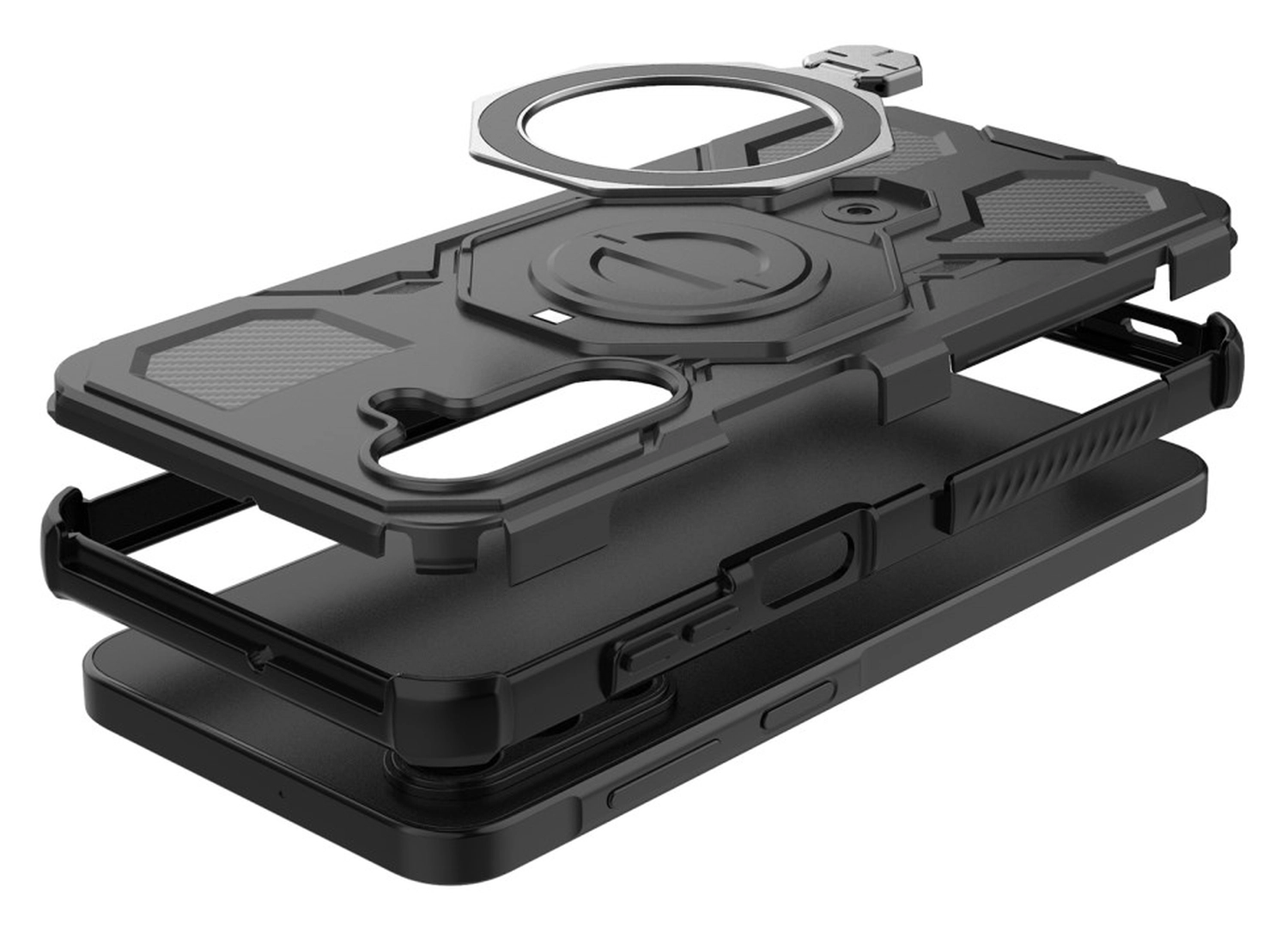 Samsung Galaxy A17 Hoesje MagSafe 360° Standaard Zwart afbeelding 4