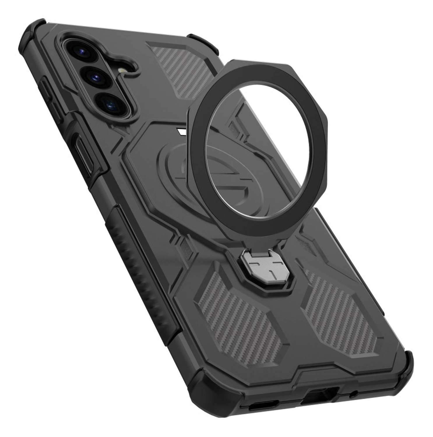 Samsung Galaxy A17 Hoesje MagSafe 360° Standaard Zwart afbeelding 5