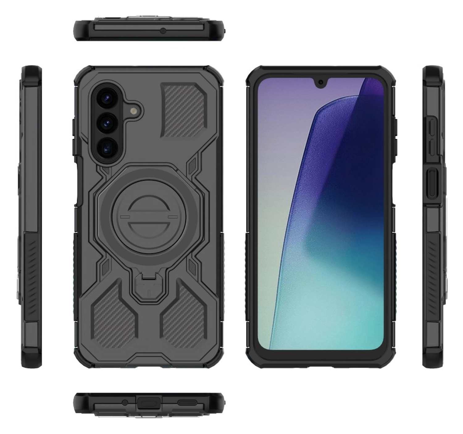 Samsung Galaxy A17 Hoesje MagSafe 360° Standaard Zwart afbeelding 8