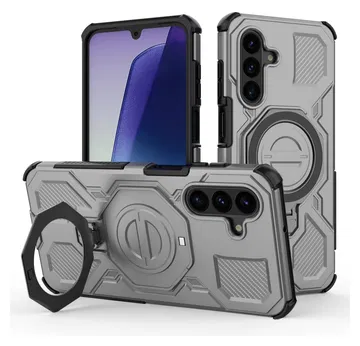 Samsung Galaxy A17 Hoesje MagSafe 360° Standaard Lichtblauw