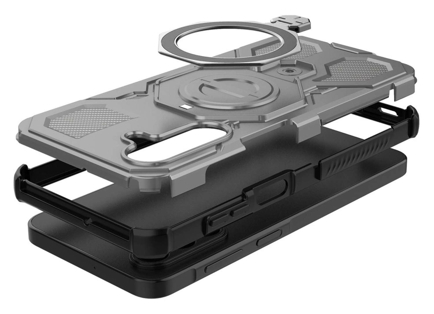 Samsung Galaxy A17 Hoesje MagSafe 360° Standaard Lichtblauw afbeelding 5