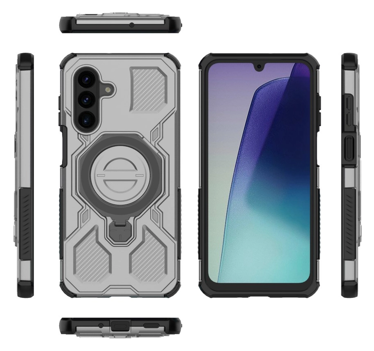 Samsung Galaxy A17 Hoesje MagSafe 360° Standaard Lichtblauw afbeelding 8