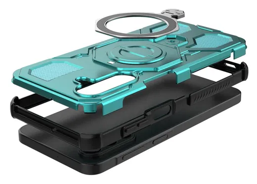 Samsung Galaxy A17 Hoesje MagSafe 360° Standaard Grijs afbeelding 4