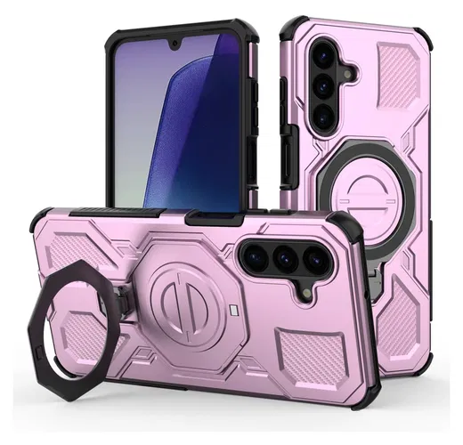 Samsung Galaxy A17 Hoesje MagSafe 360° Standaard Roze afbeelding 1