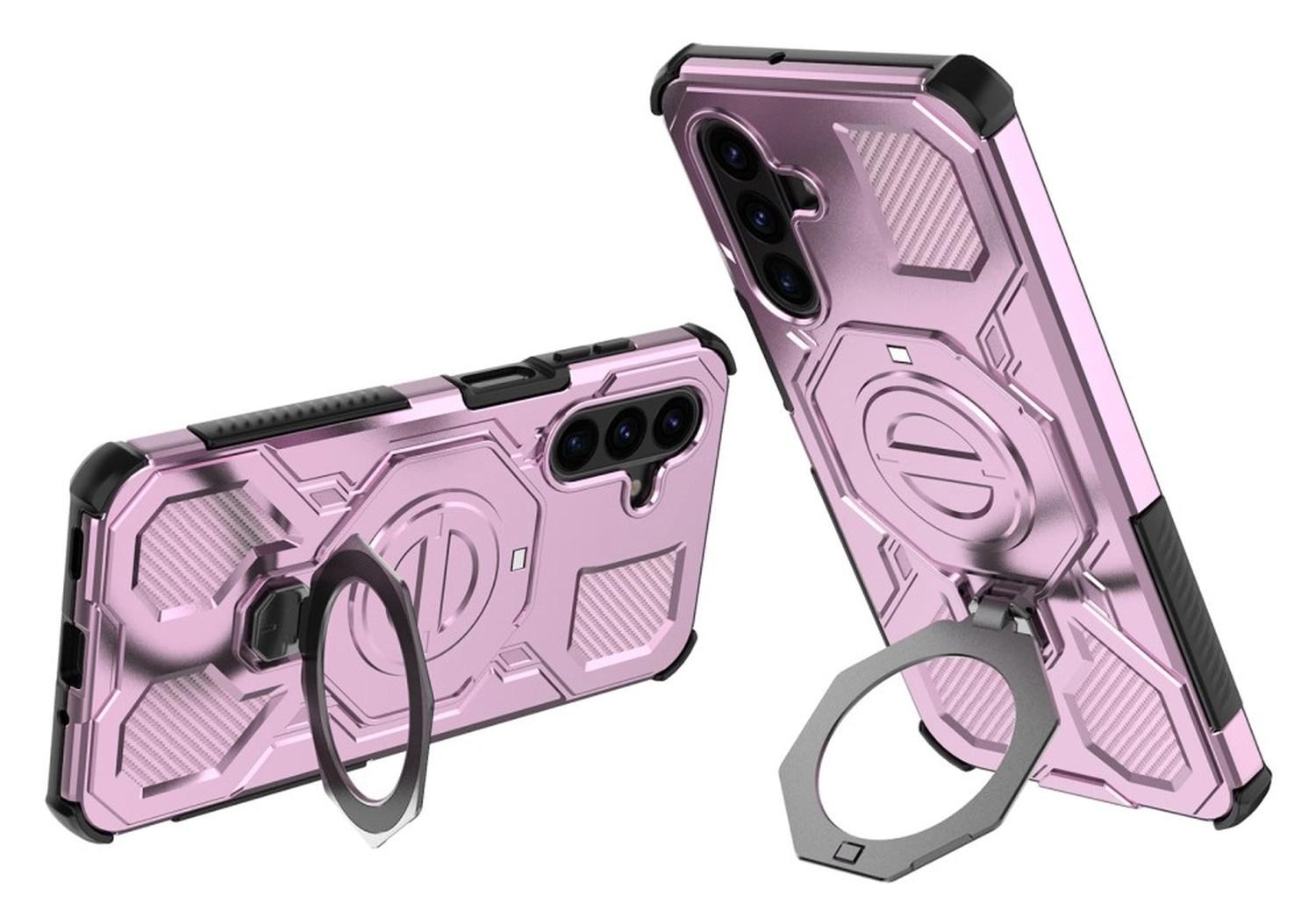 Samsung Galaxy A17 Hoesje MagSafe 360° Standaard Roze afbeelding 2