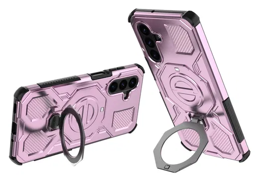 Samsung Galaxy A17 Hoesje MagSafe 360° Standaard Roze afbeelding 2