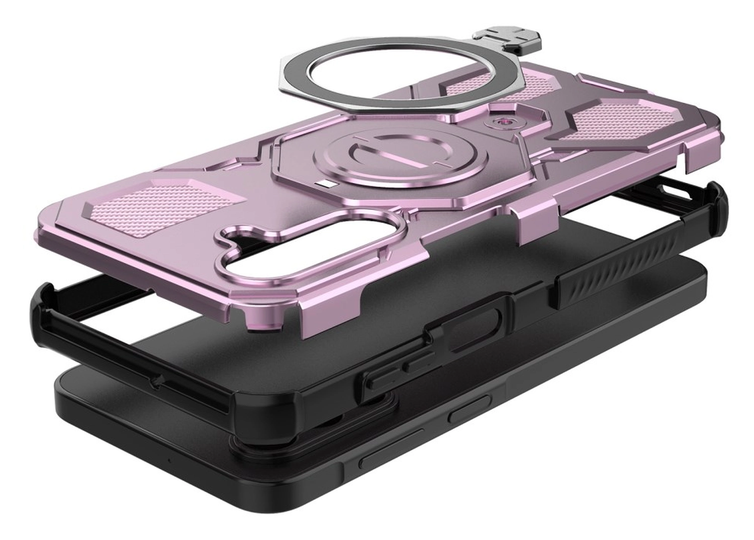 Samsung Galaxy A17 Hoesje MagSafe 360° Standaard Roze afbeelding 4