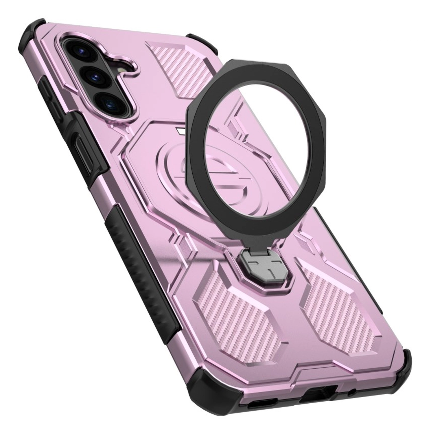 Samsung Galaxy A17 Hoesje MagSafe 360° Standaard Roze afbeelding 5