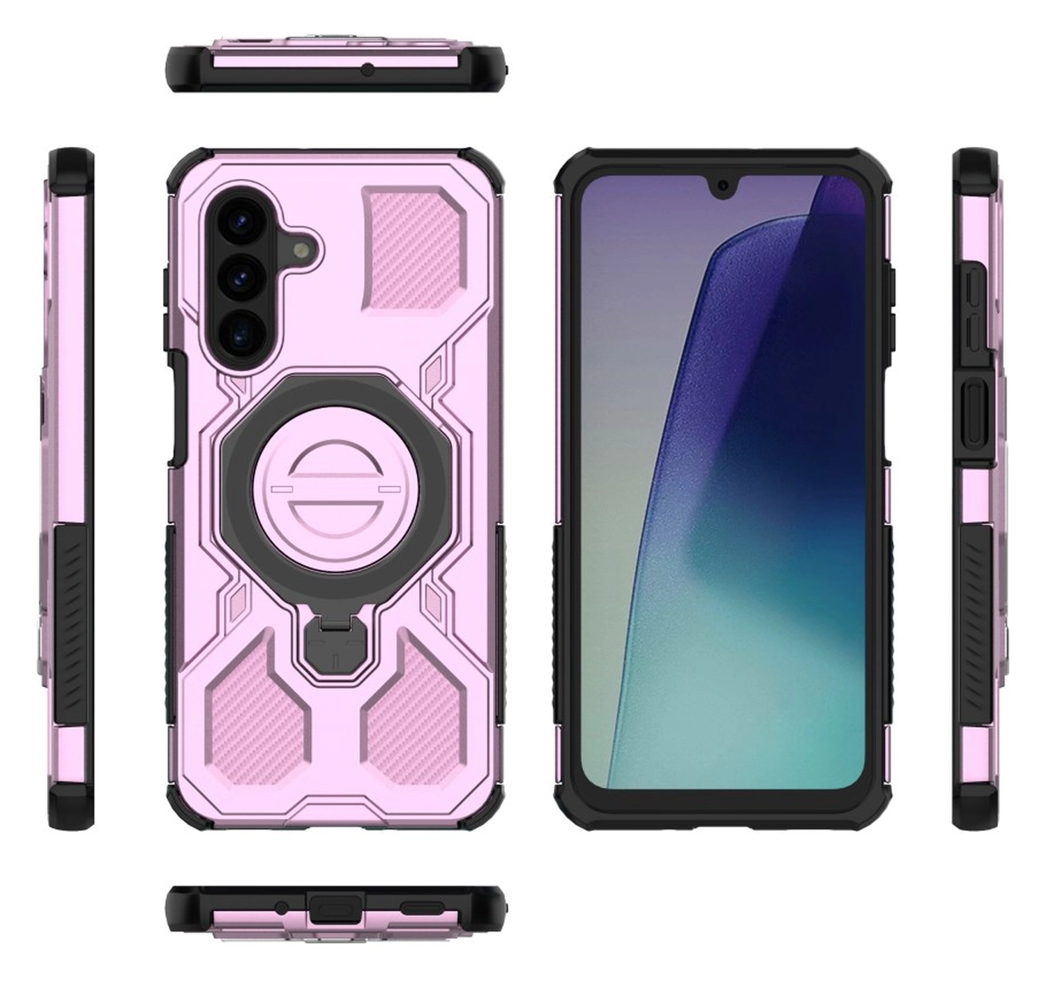 Samsung Galaxy A17 Hoesje MagSafe 360° Standaard Roze afbeelding 8