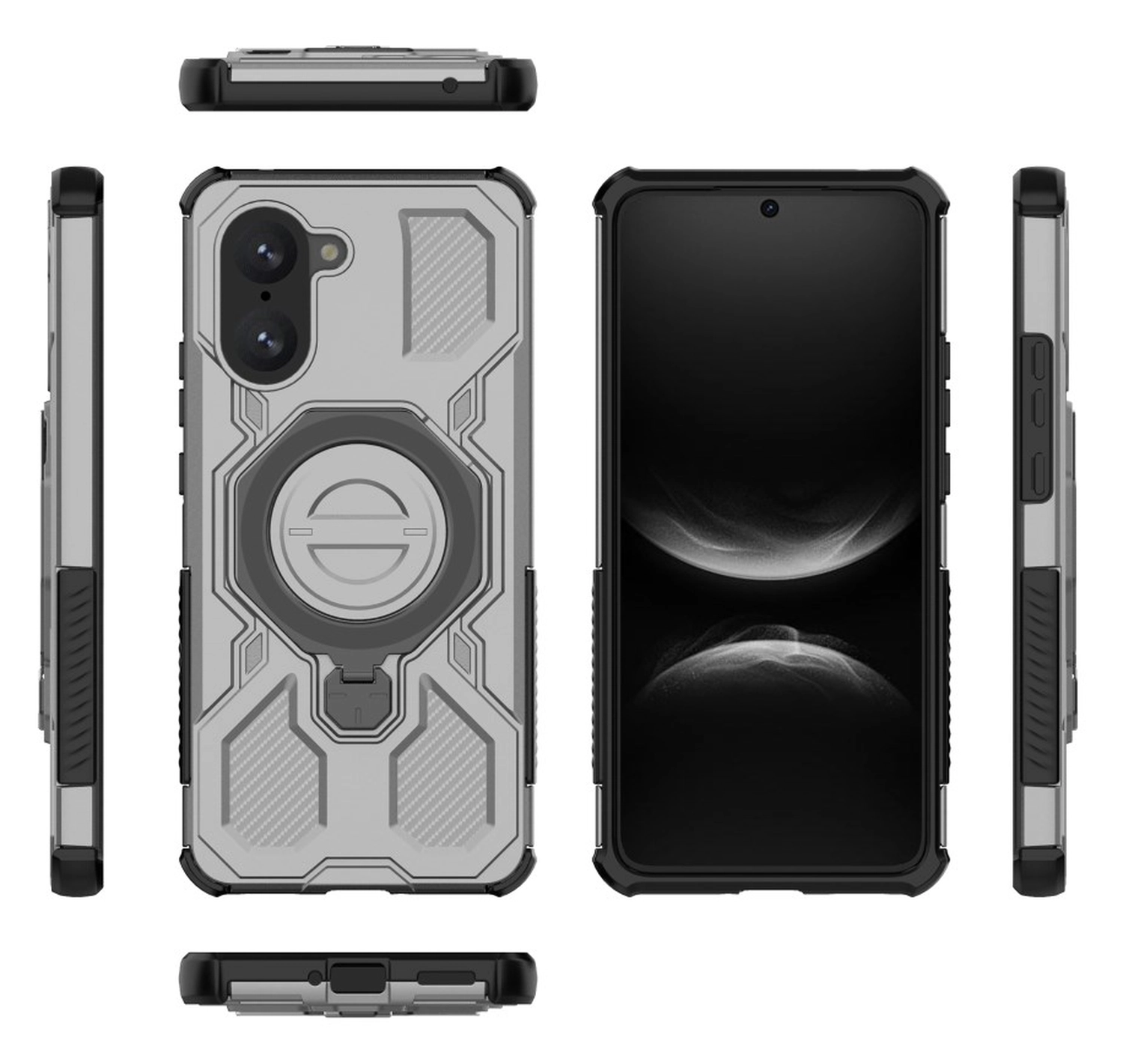 OnePlus Nord CE 5 Hoesje MagSafe 360° Standaard Grijs afbeelding 9