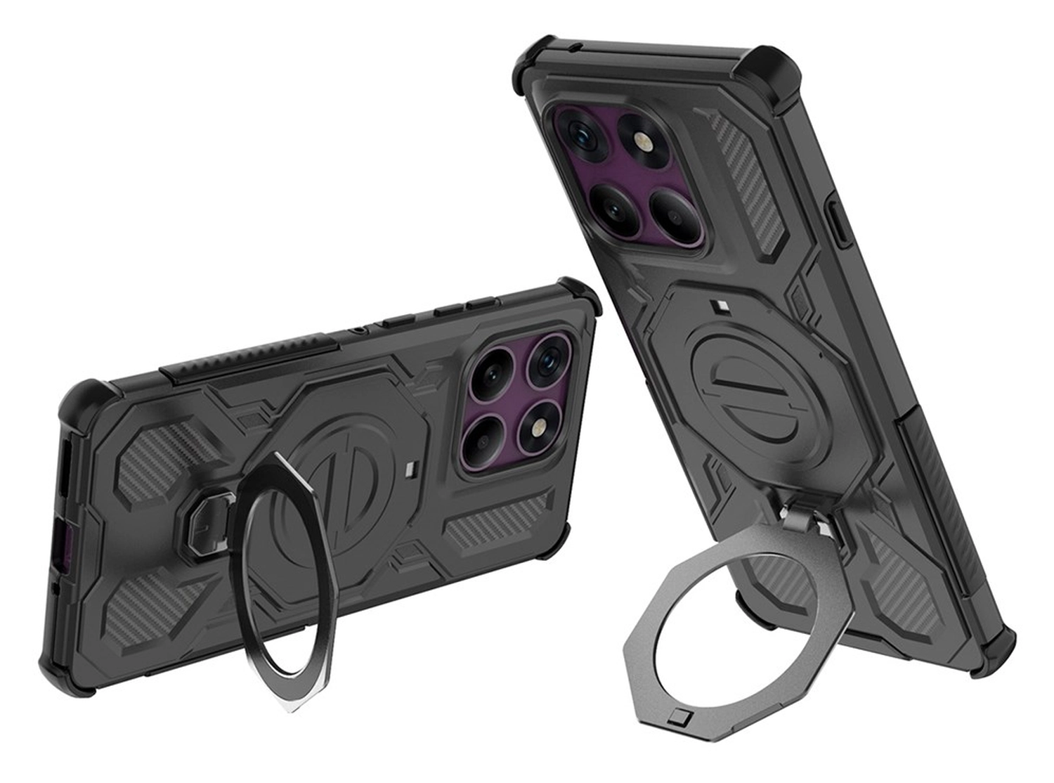 Motorola Edge 60 Pro Hoesje MagSafe 360° Standaard Zwart afbeelding 4