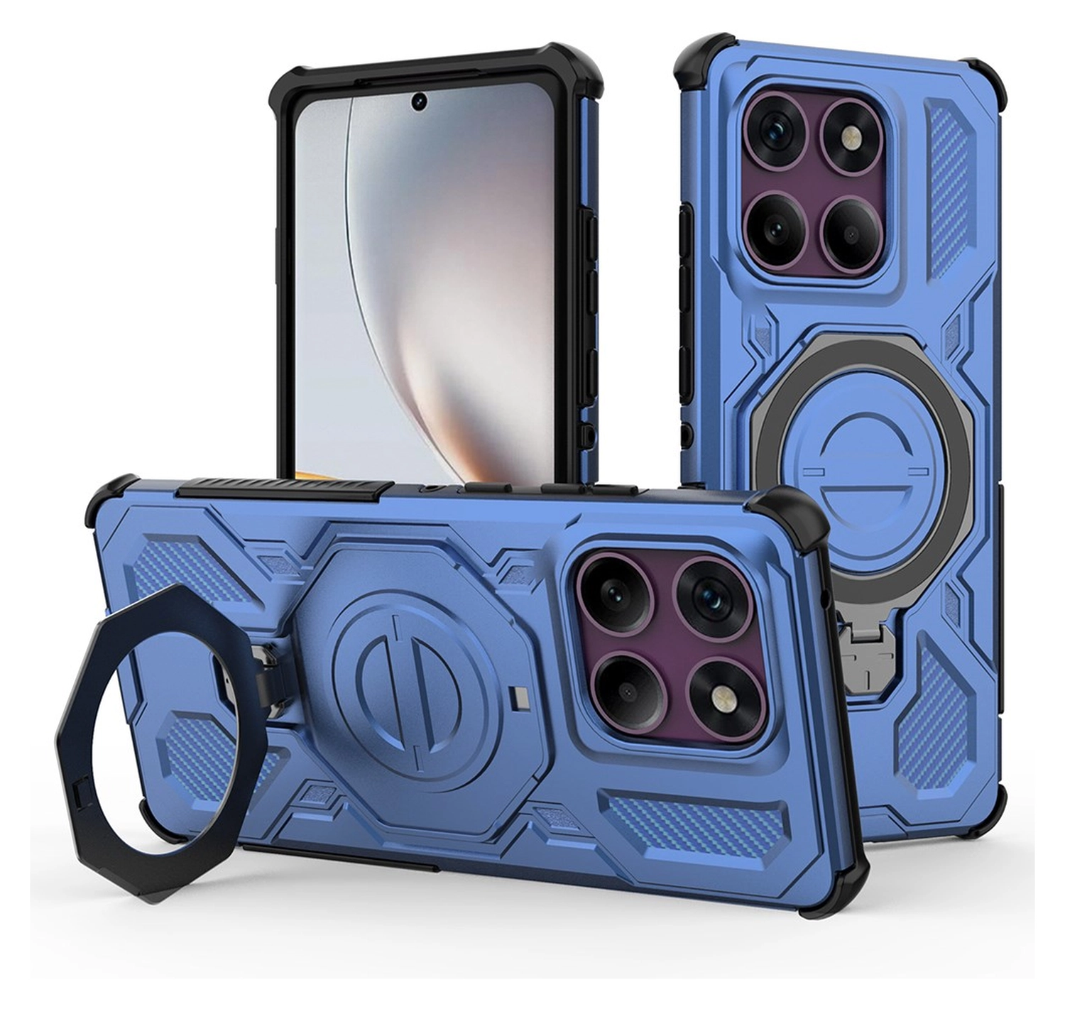 Motorola Edge 60 Pro Hoesje MagSafe 360° Standaard Blauw afbeelding 1