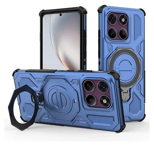 Motorola Edge 60 Pro Hoesje MagSafe 360° Standaard Blauw afbeelding 1