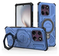 Motorola Edge 60 Pro Hoesje MagSafe 360° Standaard Blauw afbeelding