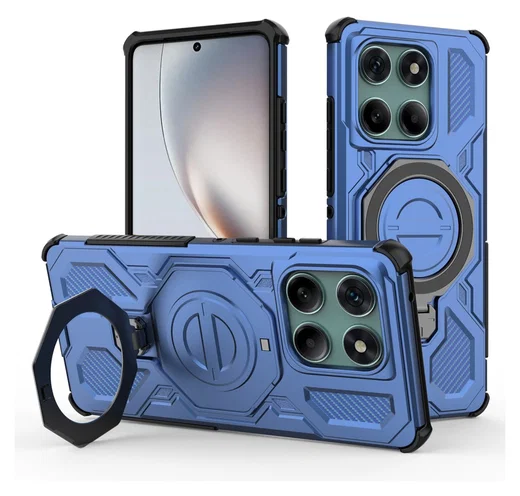 Motorola Edge 60 Fusion Hoesje MagSafe 360° Standaard Blauw afbeelding 1