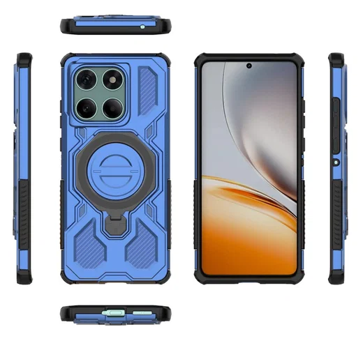 Motorola Edge 60 Fusion Hoesje MagSafe 360° Standaard Blauw afbeelding 9