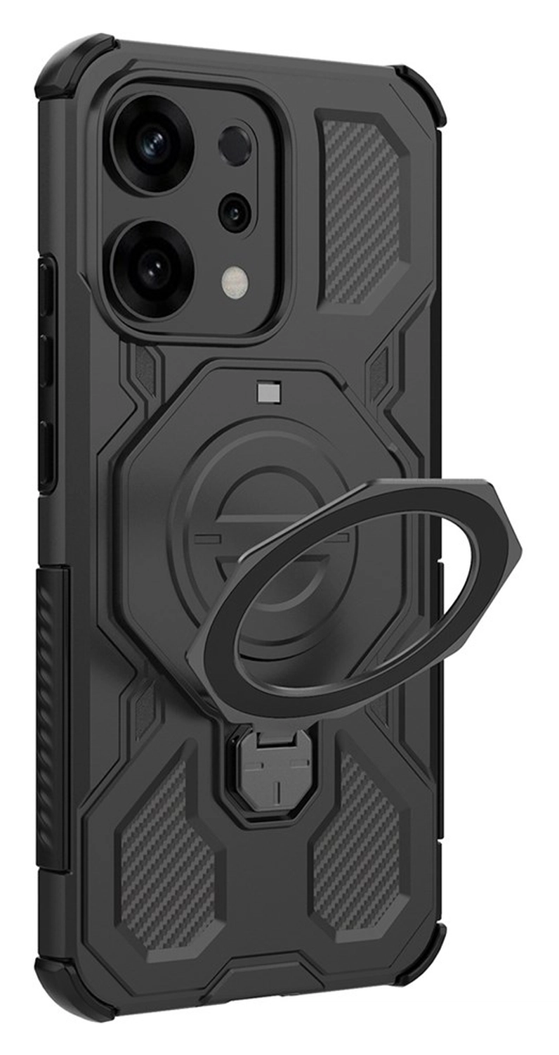 Oppo Reno 14 Hoesje MagSafe 360° Standaard Zwart afbeelding 5