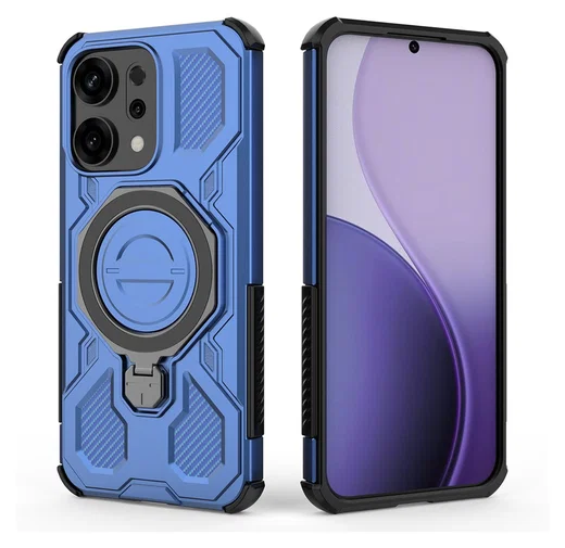 Oppo Reno 14 Hoesje MagSafe 360° Standaard Blauw afbeelding 4