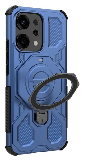 Oppo Reno 14 Hoesje MagSafe 360° Standaard Blauw afbeelding 5
