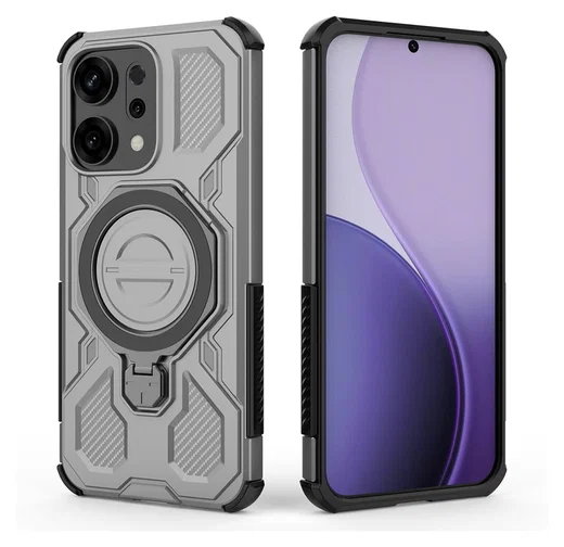 Oppo Reno 14 Hoesje MagSafe 360° Standaard Grijs afbeelding 4
