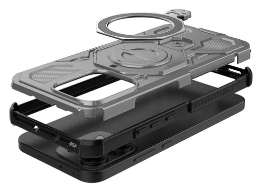 Oppo Reno 14 Hoesje MagSafe 360° Standaard Grijs afbeelding 7