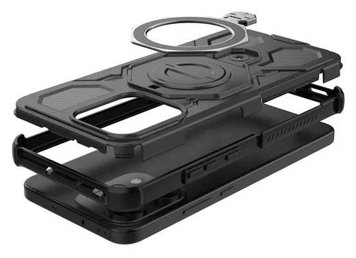 Oppo Reno 14 Pro Hoesje MagSafe 360° Standaard Zwart afbeelding 7