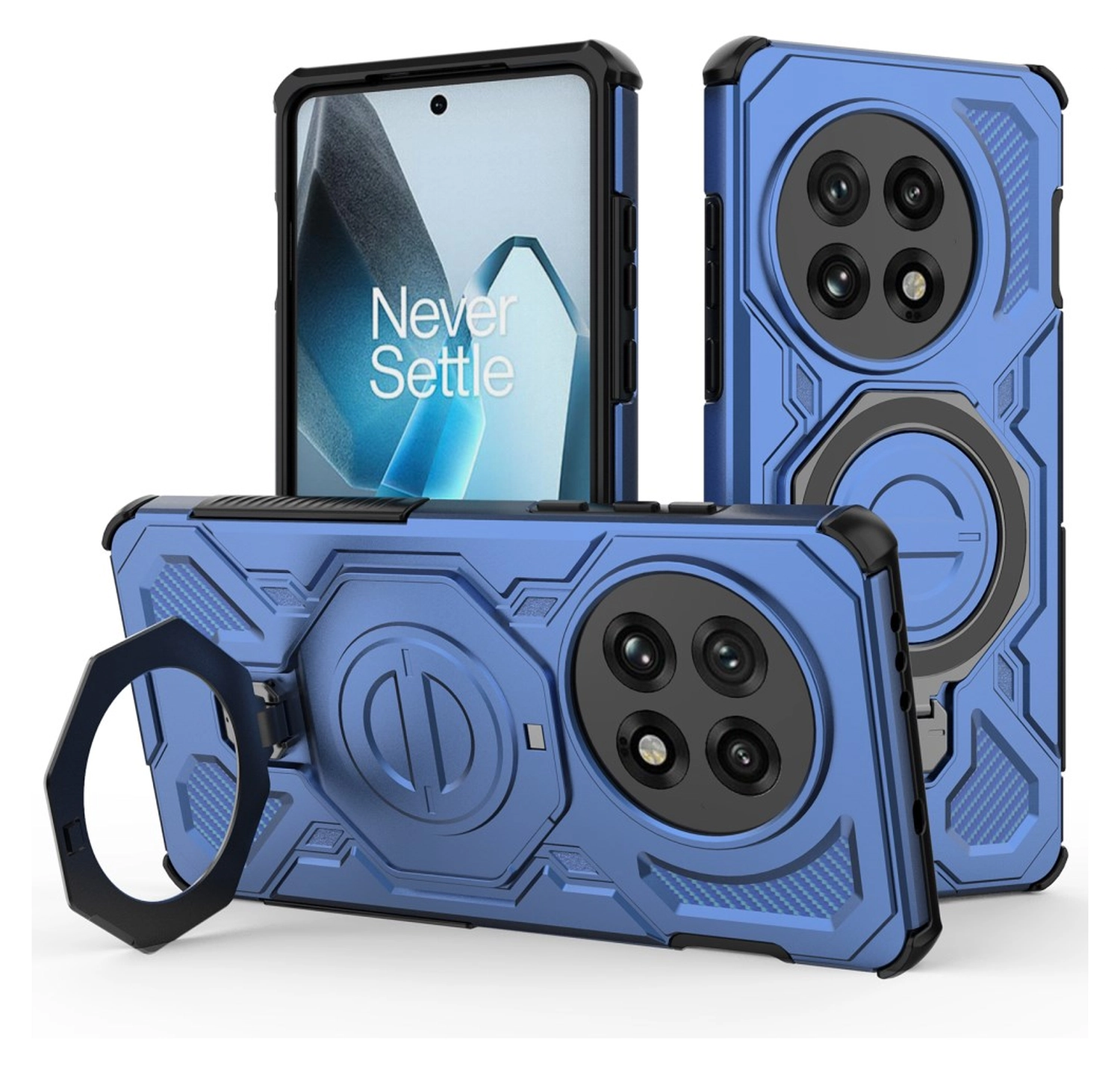OnePlus 13 Hoesje MagSafe 360° Standaard Blauw afbeelding 1