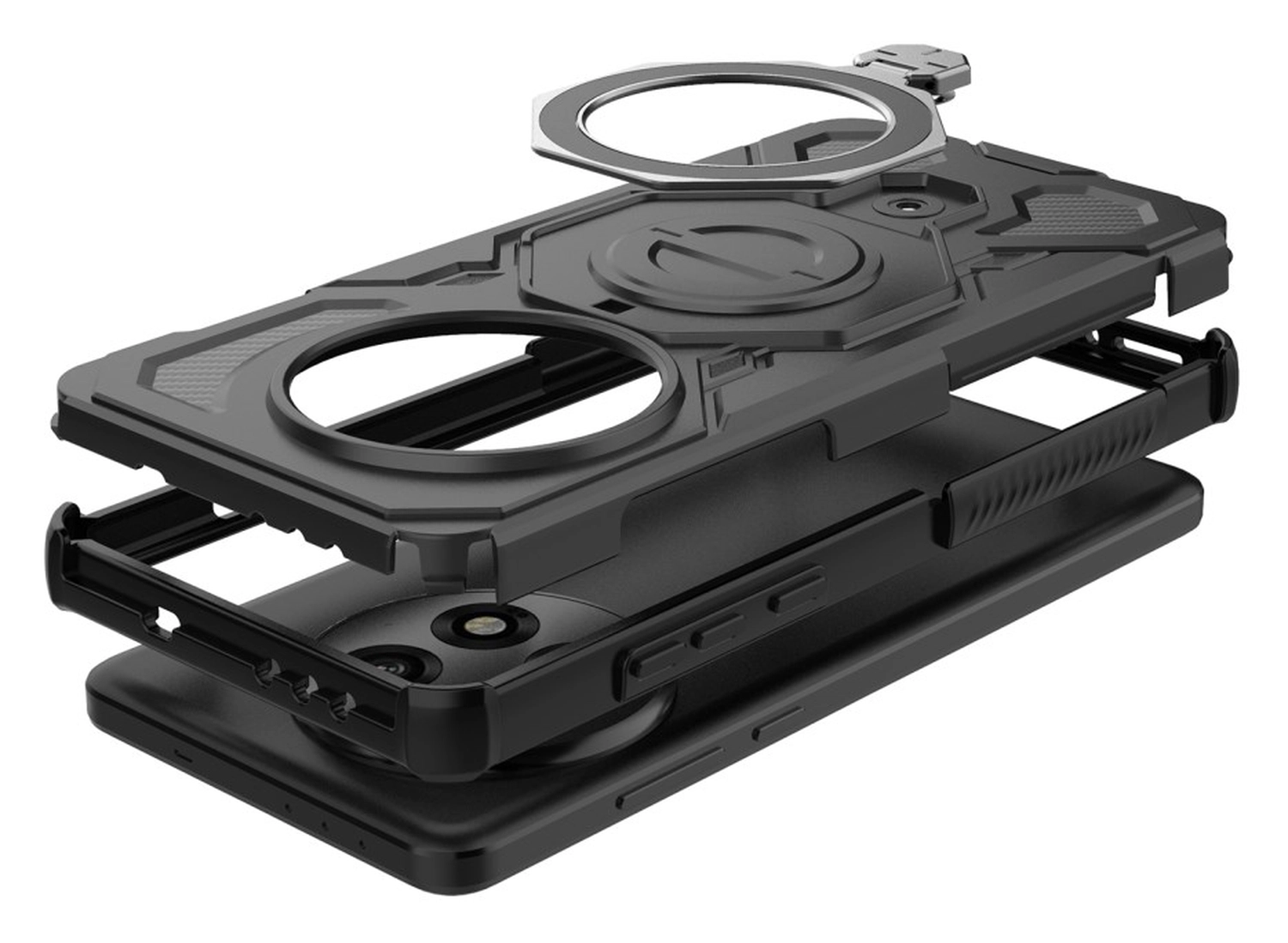 OnePlus 13 Hoesje MagSafe 360° Standaard Zwart afbeelding 4