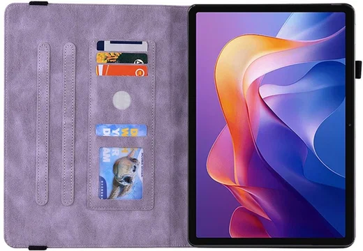 Xiaomi Redmi Pad 2 Hoes Tri-Fold Book Case met Standaard Paars afbeelding 3