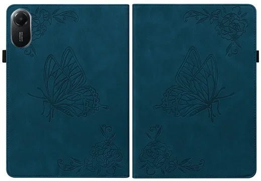 Xiaomi Redmi Pad 2 Hoes Tri-Fold Book Case met Standaard Vlinder Print Blauw afbeelding 6