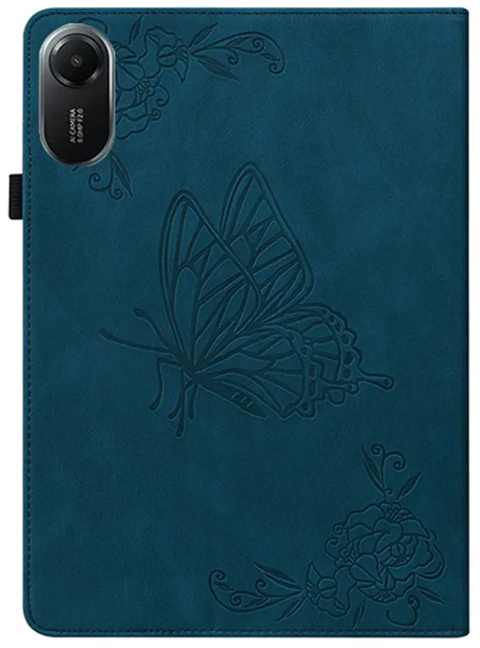 Xiaomi Redmi Pad 2 Hoes Tri-Fold Book Case met Standaard Vlinder Print Blauw afbeelding 7