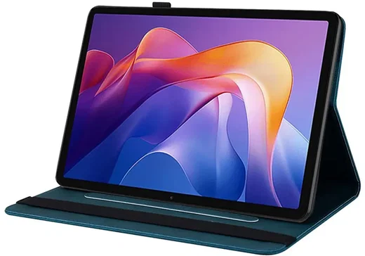 Xiaomi Redmi Pad 2 Hoes Tri-Fold Book Case met Standaard Vlinder Print Blauw afbeelding 2