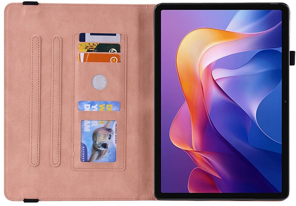 Xiaomi Redmi Pad 2 Hoes Tri-Fold Book Case met Standaard Roze afbeelding 3