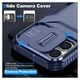 Apple iPhone 16 Hoesje Camera Slider Back Cover Schokbestendig Blauw afbeelding 3