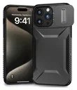Apple iPhone 15 Pro Hoesje Camera Slider Back Cover Schokbestendig Zwart