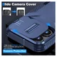 Apple iPhone 15 Pro Hoesje Camera Slider Back Cover Schokbestendig Blauw afbeelding 4