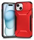Apple iPhone 15 Hoesje Camera Slider Back Cover Schokbestendig Rood