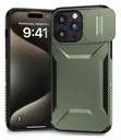 Apple iPhone 15 Pro Max Hoesje Camera Slider Back Cover Schokbestendig Groen