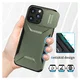 Apple iPhone 15 Pro Max Hoesje Camera Slider Back Cover Schokbestendig Groen afbeelding 8