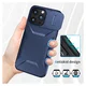 Apple iPhone 15 Pro Max Hoesje Camera Slider Back Cover Schokbestendig Blauw afbeelding 8