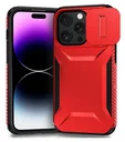 iPhone 14 Pro Hoesje Camera Slider Back Cover Schokbestendig Rood