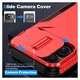 iPhone 14 Pro Hoesje Camera Slider Back Cover Schokbestendig Rood afbeelding 7