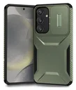 Samsung Galaxy S25 / S24 Hoesje Camera Slider Back Cover Schokbestendig Groen