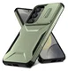 Samsung Galaxy S25 / S24 Hoesje Camera Slider Back Cover Schokbestendig Groen afbeelding 2