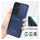 Samsung Galaxy S25 / S24 Hoesje Camera Slider Back Cover Schokbestendig Blauw afbeelding 7