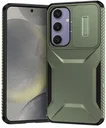 Samsung Galaxy S24 FE Hoesje Camera Slider Back Cover Schokbestendig Groen