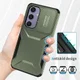 Samsung Galaxy S24 FE Hoesje Camera Slider Back Cover Schokbestendig Groen afbeelding 6