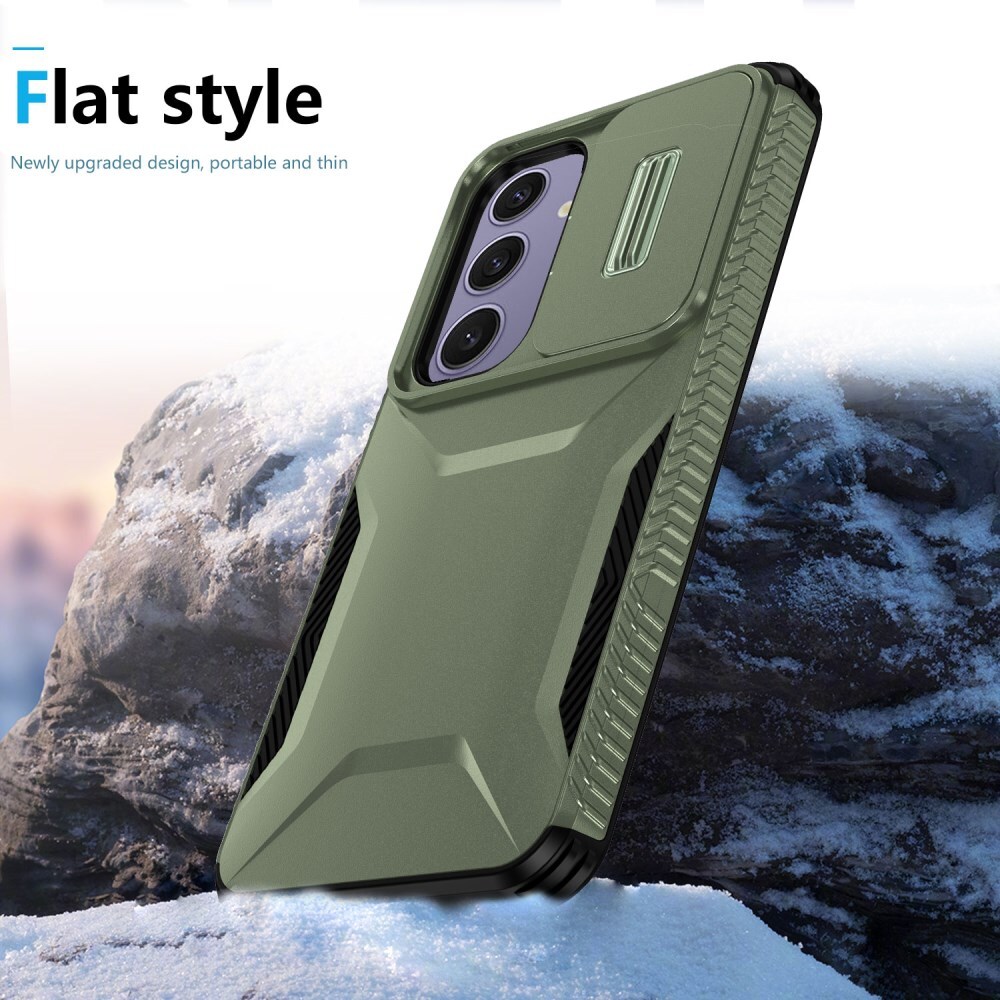 Samsung Galaxy S24 FE Hoesje Camera Slider Back Cover Schokbestendig Groen afbeelding 8