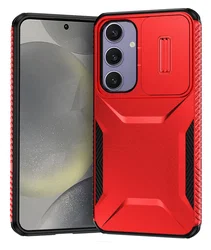 Samsung Galaxy S24 FE Hoesje Camera Slider Back Cover Schokbestendig Rood afbeelding