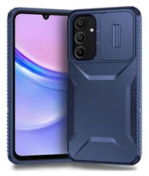 Samsung Galaxy A16 Hoesje Camera Slider Back Cover Schokbestendig Blauw afbeelding